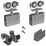 JUEGO COMPLETO DE ACCESORIOS 8/10MM PARA 45 KG POR PUERTA SV-45 (DOBLE HOJA)