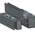 CONJ. VENTOSA MAGN TICA PARA PUERTA VIDRIO A MARCO ANOD. PL