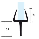 JUNTA DE ESTANQUEIDAD 10MM ALETA CENTRAL - LONGITUD: 2900MM