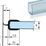 JUNTA DE ESTANQUEIDAD 8MM ALETA CENTRAL - LONGITUD: 2,2M