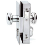 CERRADURA DESPLAZADA RESBAL N, CILINDRO Y POMOS FIJOS (1220) - VIDRIO 10MM