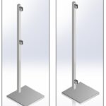 Herraje Pinza Mampara Protección Vid. Laminado 5/10MM (Para Superficie de 30MM)