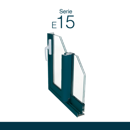 Extrual Serie E-15 - Corredera de Aluminio