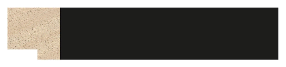 Moldura 1111/604 ALFIL Negro Molgra - Vista frontal del producto