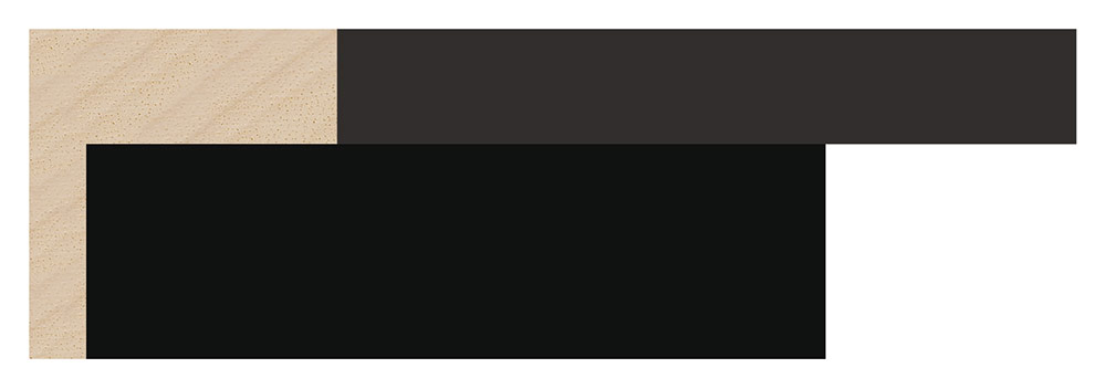 Moldura 5546/4 ELES Negro Molgra - Vista frontal del producto